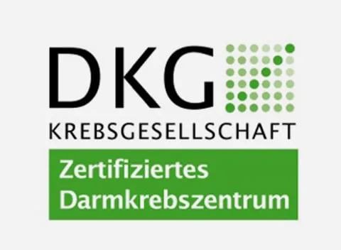 Logo Deutsche Krebsgesellschaft: Zertifiziertes Darmkrebszentrum