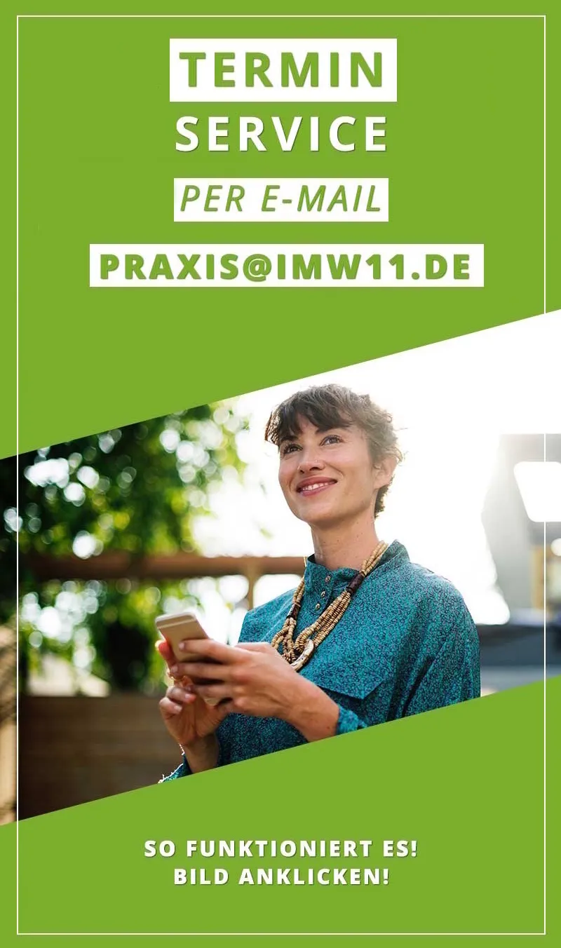 Terminservice per E-Mail an praxis@imw11.de – so funktioniert es